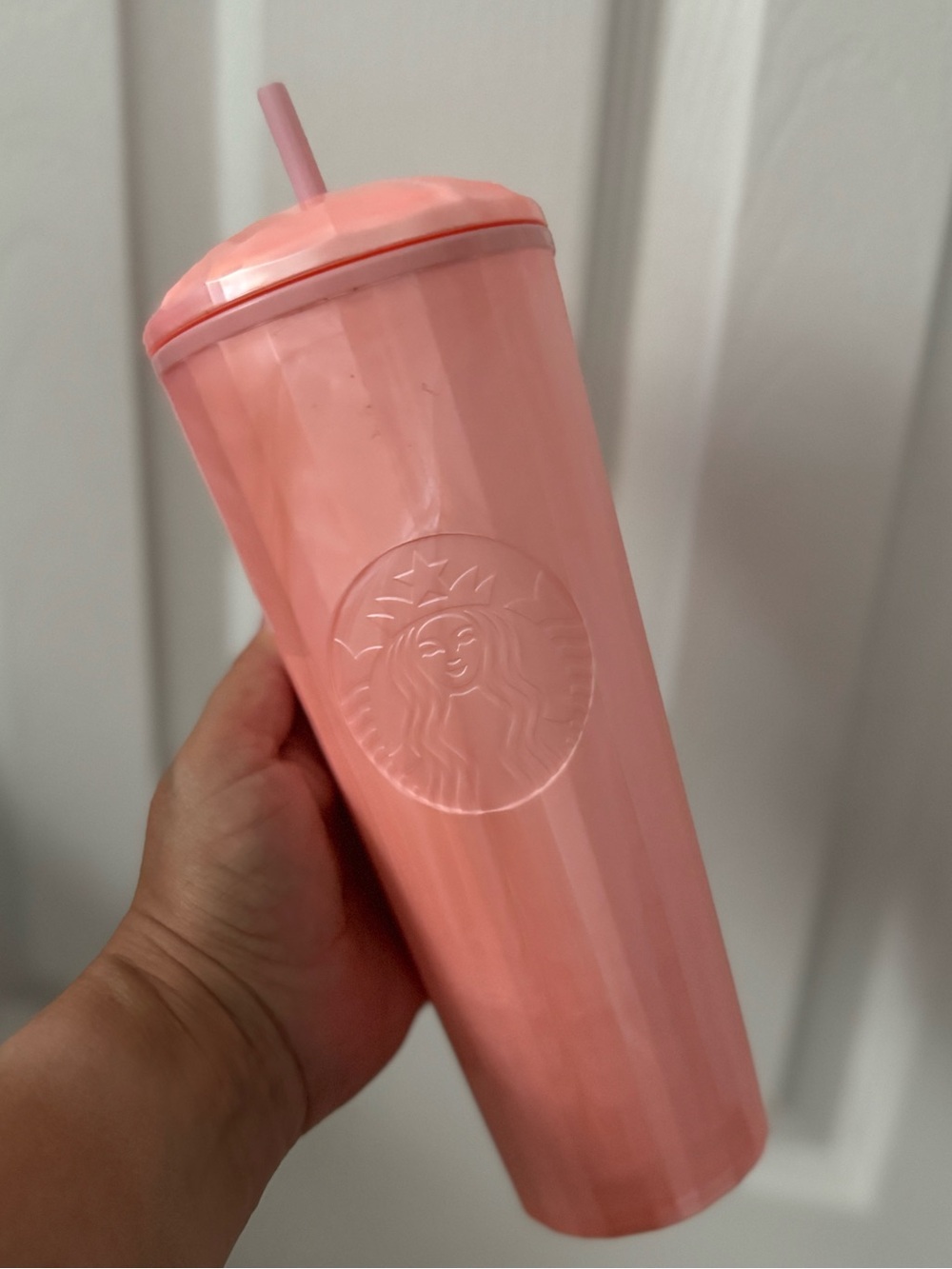 Starbucks Rare Pearl Pink Summer Tumbler with Straw